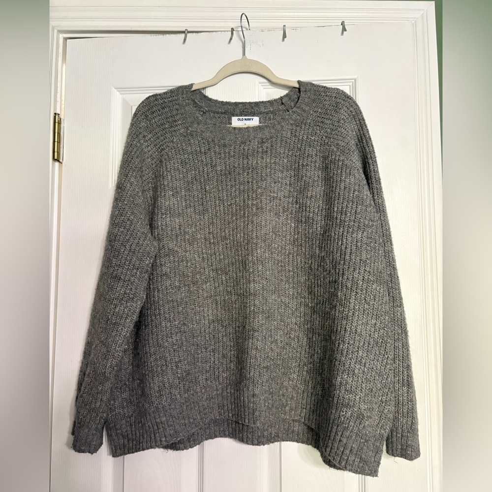 Old Navy Grey Marled Sweater